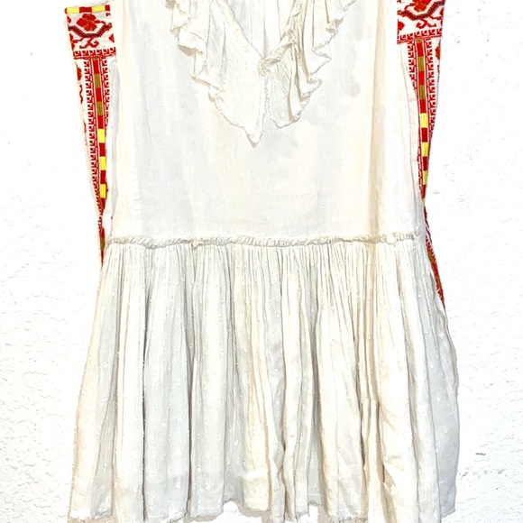 NWT Free People Day Glow Mini White Sand Dress. S - Picture 12 of 13